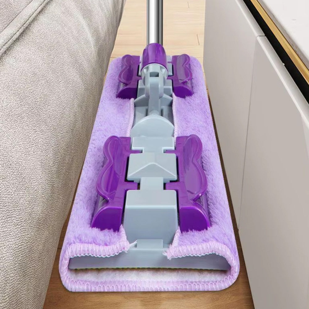 Швабра із затискачами та 2 насадками, Фіолетовий / Швабра для підлоги / Швабра для миття підлоги / Телескопічна швабра