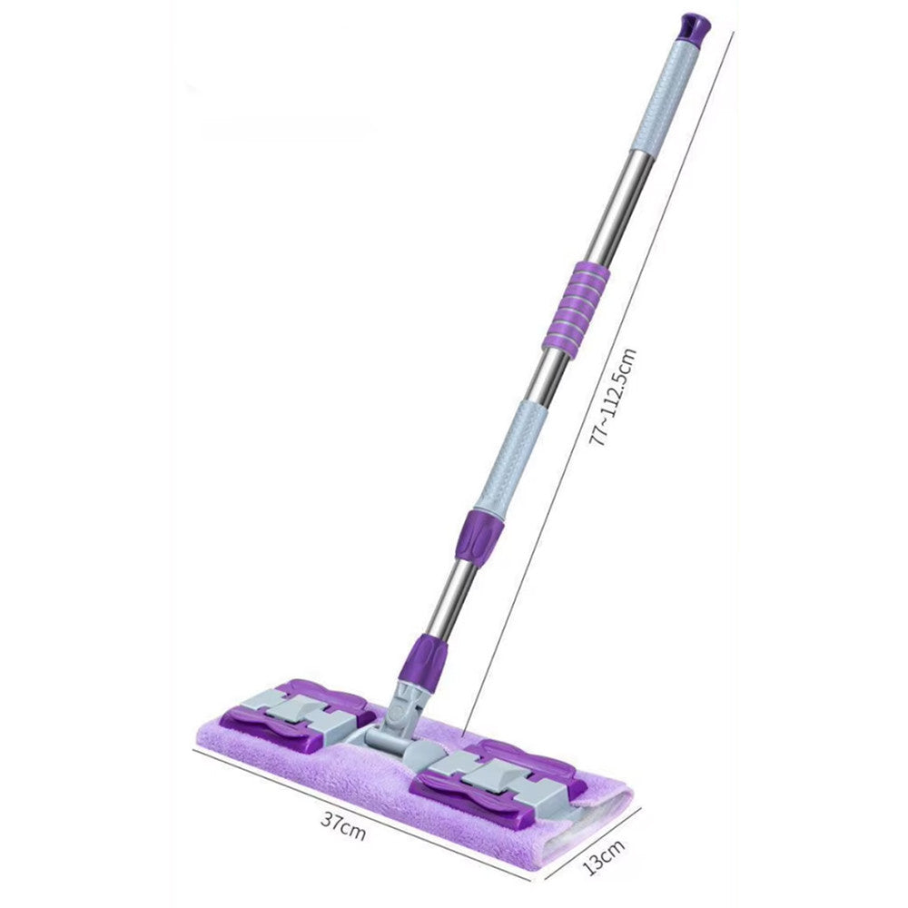 Швабра із затискачами та 2 насадками, Фіолетовий / Швабра для підлоги / Швабра для миття підлоги / Телескопічна швабра