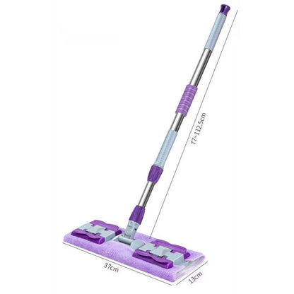 Швабра із затискачами та 2 насадками, Фіолетовий / Швабра для підлоги / Швабра для миття підлоги / Телескопічна швабра