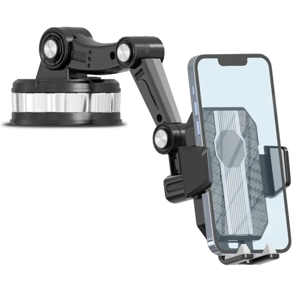 Тримач для телефону в машину, Чорний / Автомобільний тримач для телефону / Підставка для телефону
