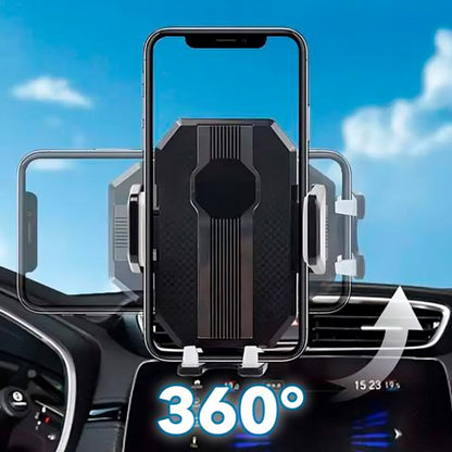 Тримач для телефону в машину, Чорний / Автомобільний тримач для телефону / Підставка для телефону