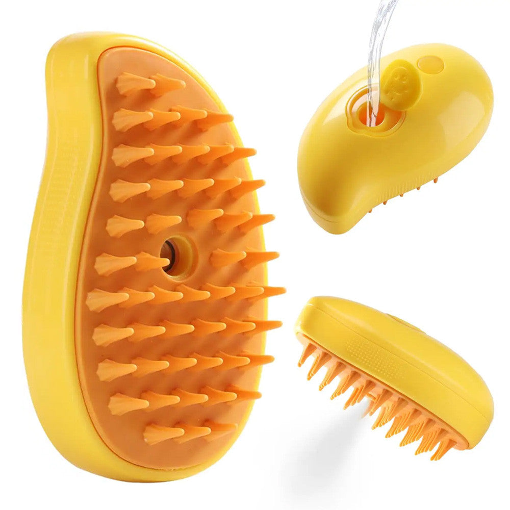 Гребінець для вичісування шерсті тварин з парою AD-2220, Жовта / Щітка від шерсті / Щітка для котів