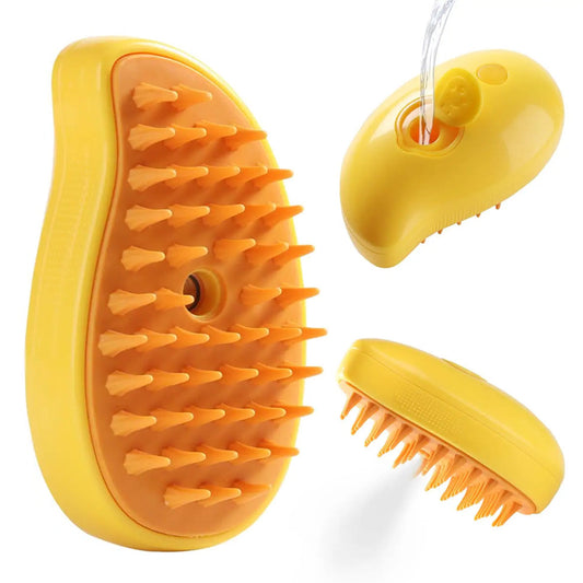Гребінець для вичісування шерсті тварин з парою AD-2220, Жовта / Щітка від шерсті / Щітка для котів