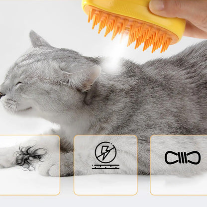 Гребінець для вичісування шерсті тварин з парою AD-2220, Жовта / Щітка від шерсті / Щітка для котів