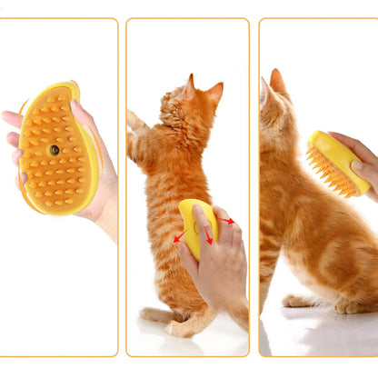 Гребінець для вичісування шерсті тварин з парою AD-2220, Жовта / Щітка від шерсті / Щітка для котів