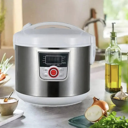 Мультиварка з таймером на 5л, 1500Вт, Domotec MS 7727, Біла / Скороварка / Мультиповар