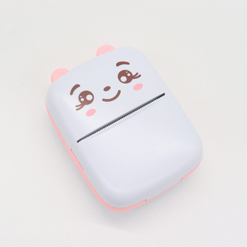 Портативний міні принтер з Bluetooth + рулон термопаперу, Рожевий / Дитячий фотопринтер / Термопринтер