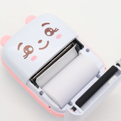 Портативний міні принтер з Bluetooth + рулон термопаперу, Рожевий / Дитячий фотопринтер / Термопринтер