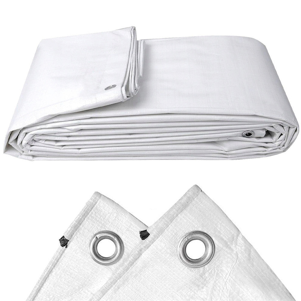 Тент тарпаулін з люверсами 4х3м, 150г/м2 / Універсальний брезент для накриття / Тент будівельний