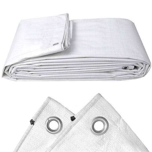 Тент тарпаулін з люверсами 4х3м, 150г/м2 / Універсальний брезент для накриття / Тент будівельний