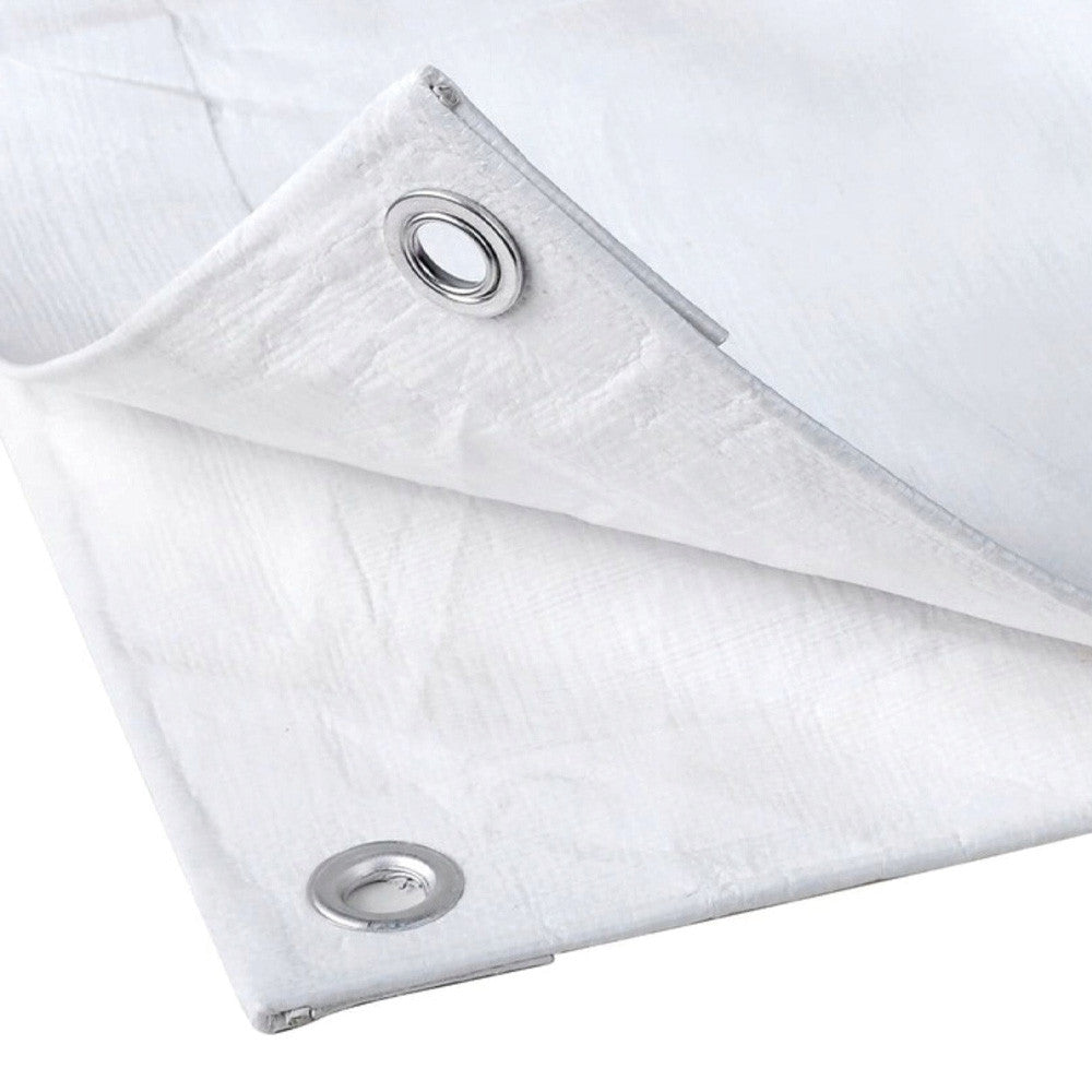 Тент тарпаулін з люверсами 4х3м, 150г/м2 / Універсальний брезент для накриття / Тент будівельний