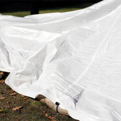 Тент тарпаулін з люверсами 4х3м, 150г/м2 / Універсальний брезент для накриття / Тент будівельний