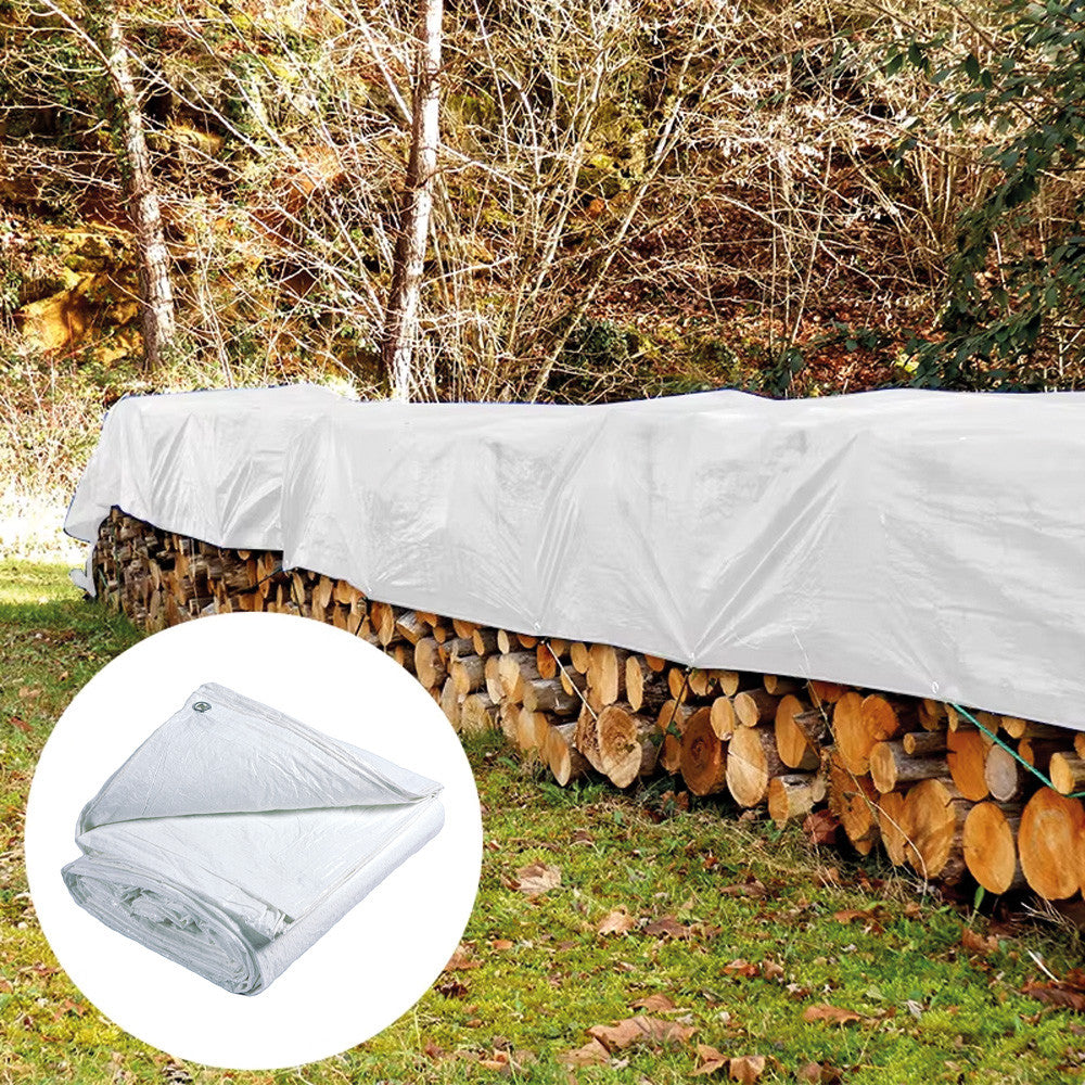 Тент тарпаулін з люверсами 4х3м, 150г/м2 / Універсальний брезент для накриття / Тент будівельний