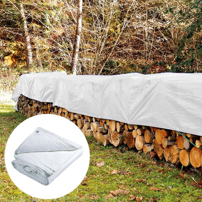 Тент тарпаулін з люверсами 4х3м, 150г/м2 / Універсальний брезент для накриття / Тент будівельний