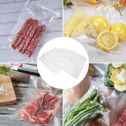 50 шт Рифлені пакети для вакууматора 20х15см / Вакуумні пакети для продуктів / Пакети для вакуумування