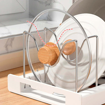 Розсувна підставка для кришок (30,5-56см) / Органайзер для кришок / Тримач для кришок