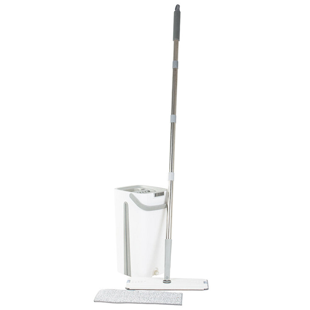 Швабра з автоматичним віджимом та відром 6л / Швабра ледарка / Комплект для прибирання швабра та відро