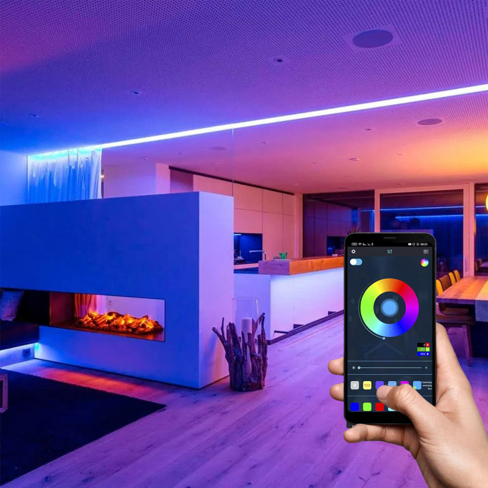 Світлодіодна стрічка 5 м, від USB, Bluetooth + пульт, Led mood lights / Розумна стрічка / RGB стрічка від павербанку