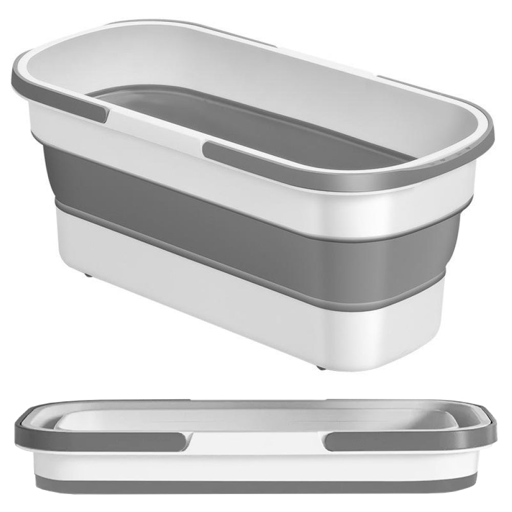 Складне відро силіконове під швабру 15л на коліщатках Barrel LY-488 / Відро прямокутне / Складна корзина