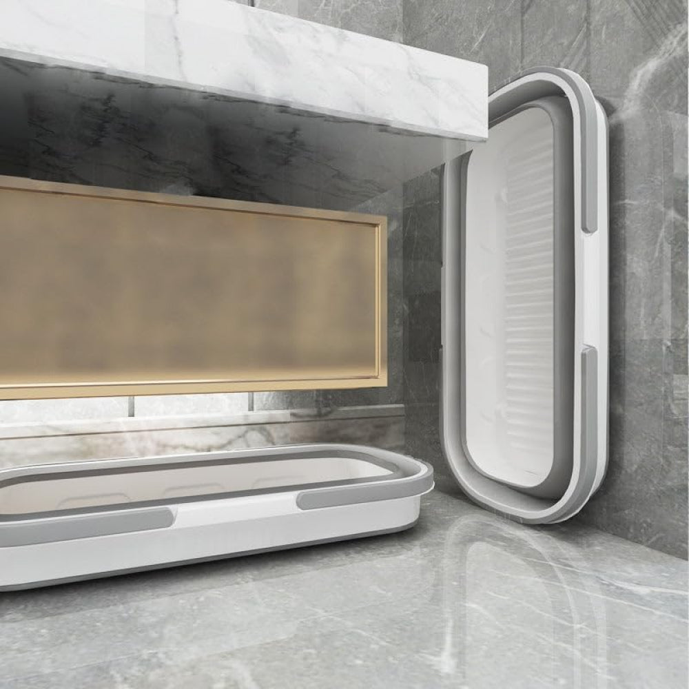 Складне відро силіконове під швабру 15л на коліщатках Barrel LY-488 / Відро прямокутне / Складна корзина