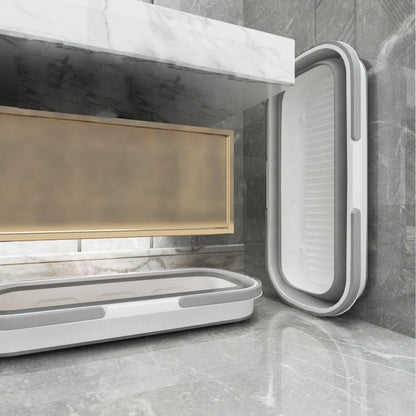 Складне відро силіконове під швабру 15л на коліщатках Barrel LY-488 / Відро прямокутне / Складна корзина