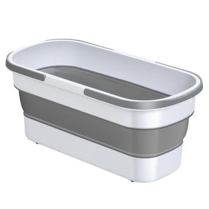 Складне відро силіконове під швабру 15л на коліщатках Barrel LY-488 / Відро прямокутне / Складна корзина