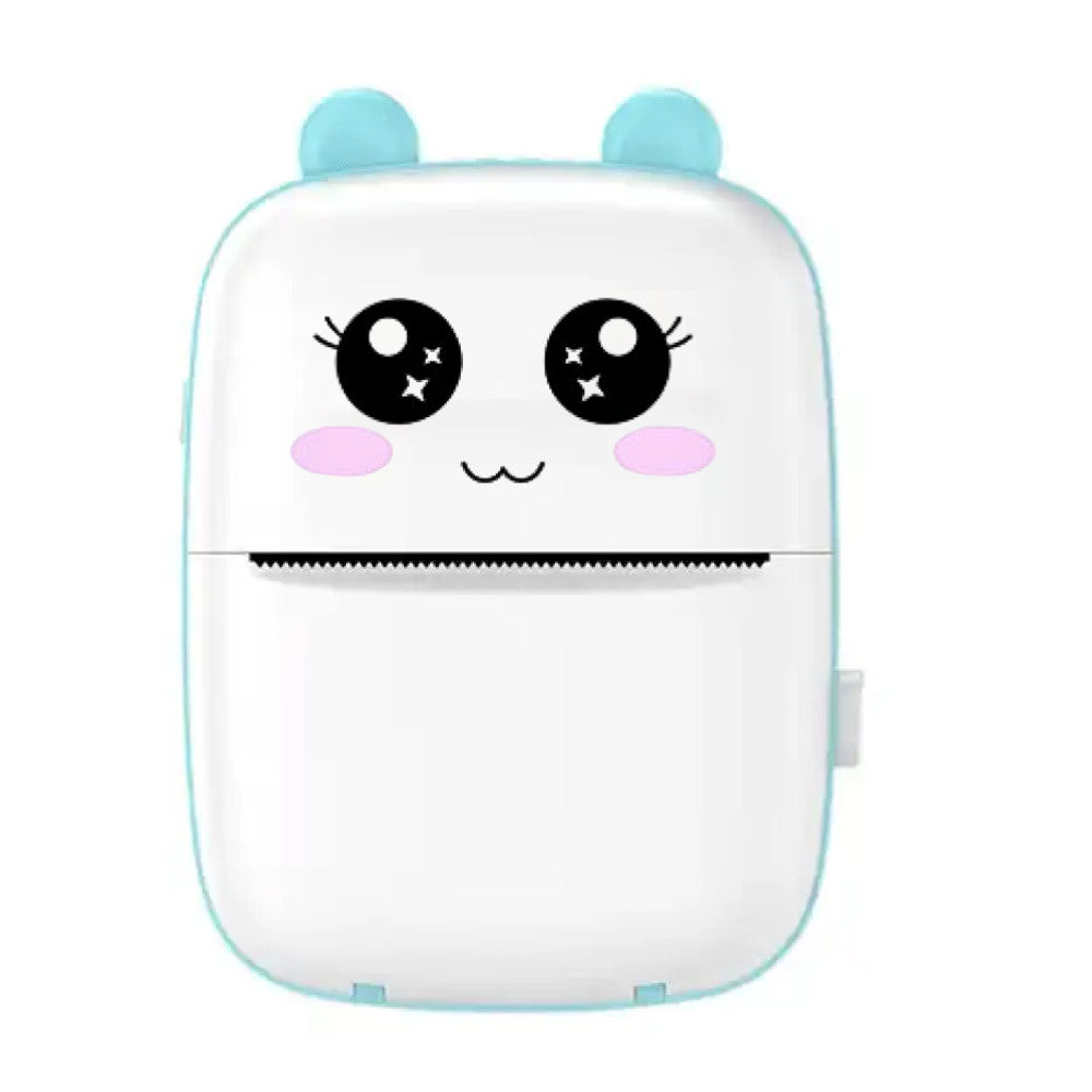 Міні принтер з Bluetooth + рулон термопаперу, Блакитний / Дитячий термопринтер / Фотопринтер портативний