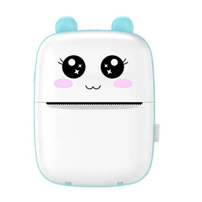 Міні принтер з Bluetooth + рулон термопаперу, Блакитний / Дитячий термопринтер / Фотопринтер портативний