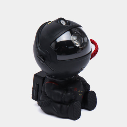 Нічник проектор зоряного неба Космонавт, з USB та пультом, Чорний / Нічник зоряне небо / Нічний світильник Астронавт