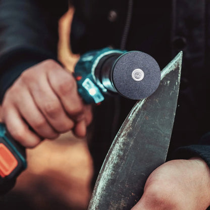 Камінь для заточування лез садових інструментів 50мм / Точильний диск / Насадка на дриль / Насадка для заточування