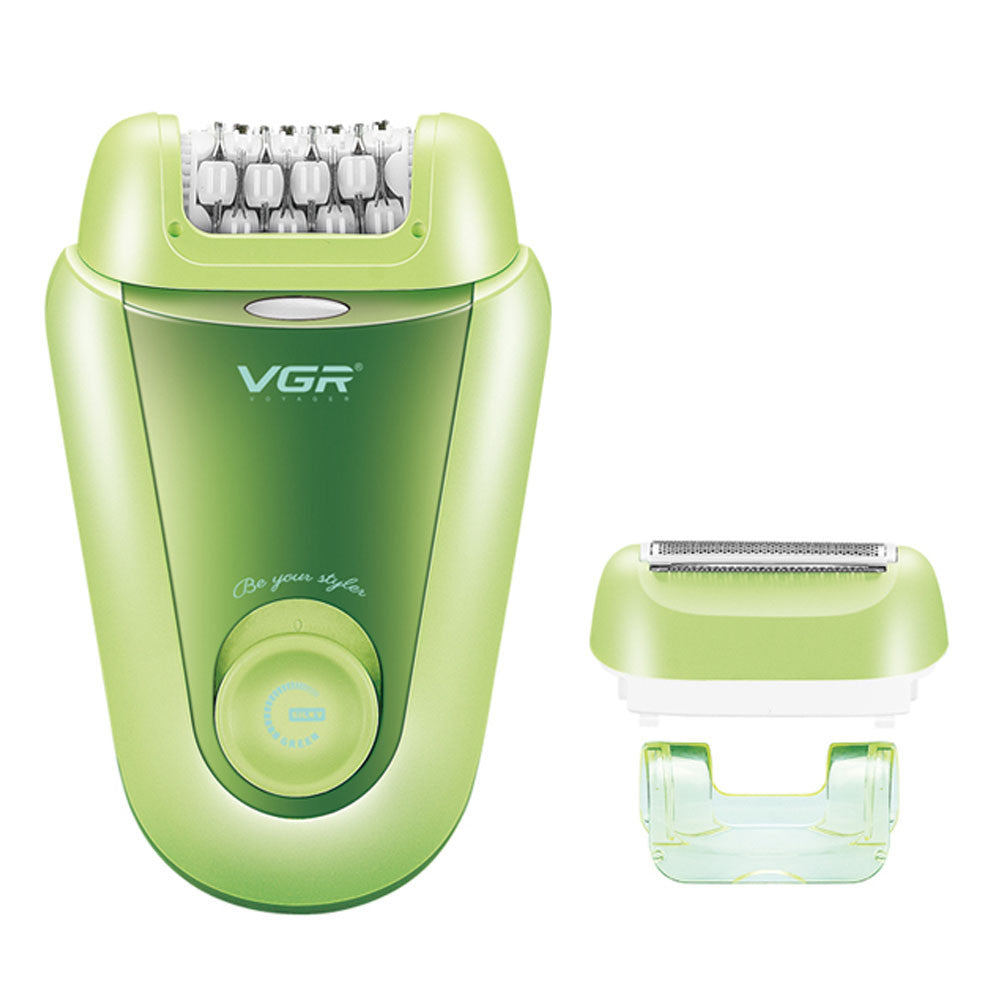 Акумуляторний епілятор, 2 насадки, з USB, V-758 / Електроепілятор / Електробритва жіноча / Депілятор для ніг