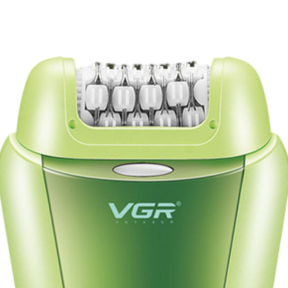 Акумуляторний епілятор, 2 насадки, з USB, V-758 / Електроепілятор / Електробритва жіноча / Депілятор для ніг