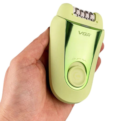 Акумуляторний епілятор, 2 насадки, з USB, V-758 / Електроепілятор / Електробритва жіноча / Депілятор для ніг