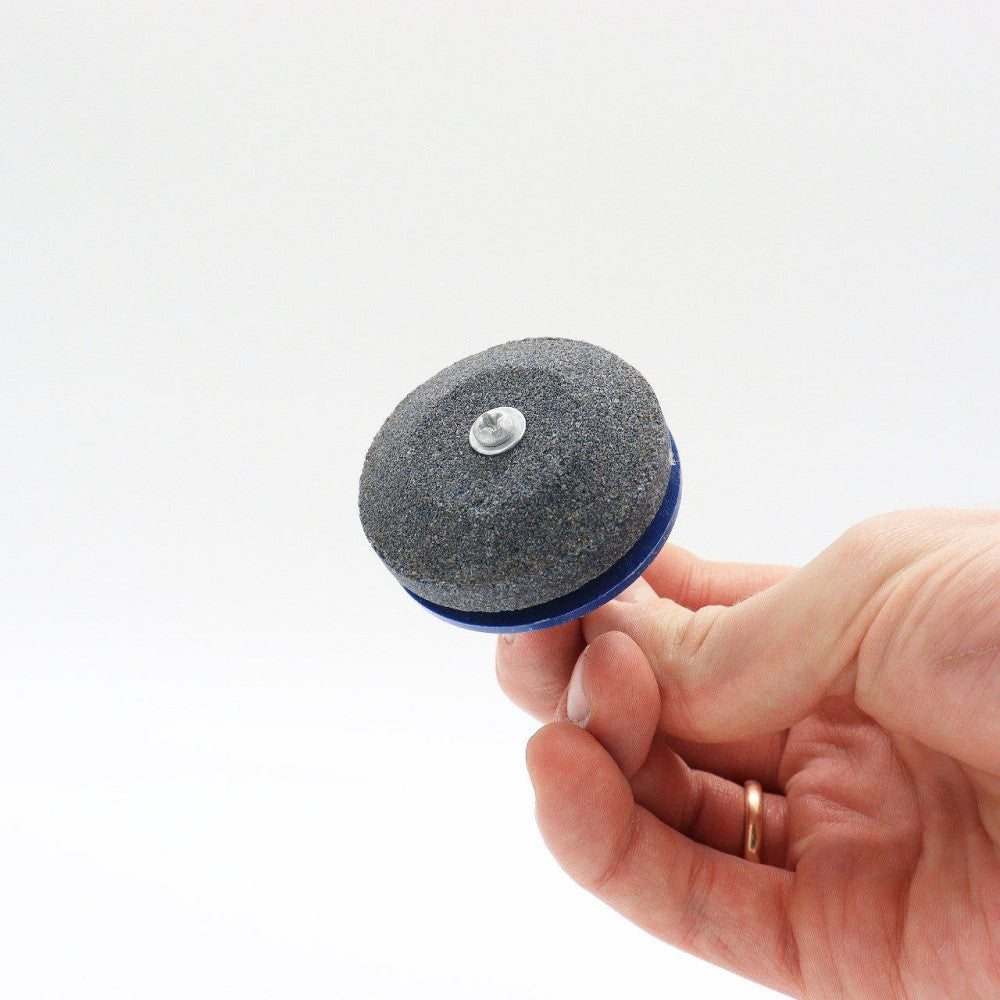 Камінь для заточування лез садових інструментів 50мм / Точильний диск / Насадка на дриль / Насадка для заточування