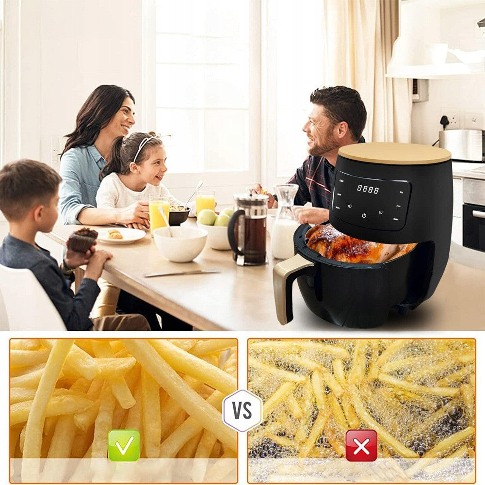 Аерофритюрниця на 6л, 2600Вт, від мережі, S-18 / Електрична фритюрниця без олії / Аерогриль / Мультипіч