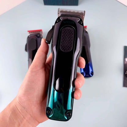 Акумуляторна машинка для стрижки VGR V-013 (8 насадок), USB, зелена / Тример для стрижки