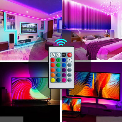 Світлодіодна стрічка 10м, від USB + пульт / Лед стрічка / RGB стрічка / Світлодіодна підсвітка для кімнати