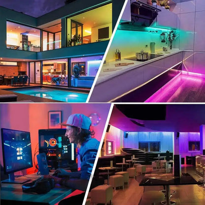 Світлодіодна стрічка 10м, від USB + пульт / Лед стрічка / RGB стрічка / Світлодіодна підсвітка для кімнати