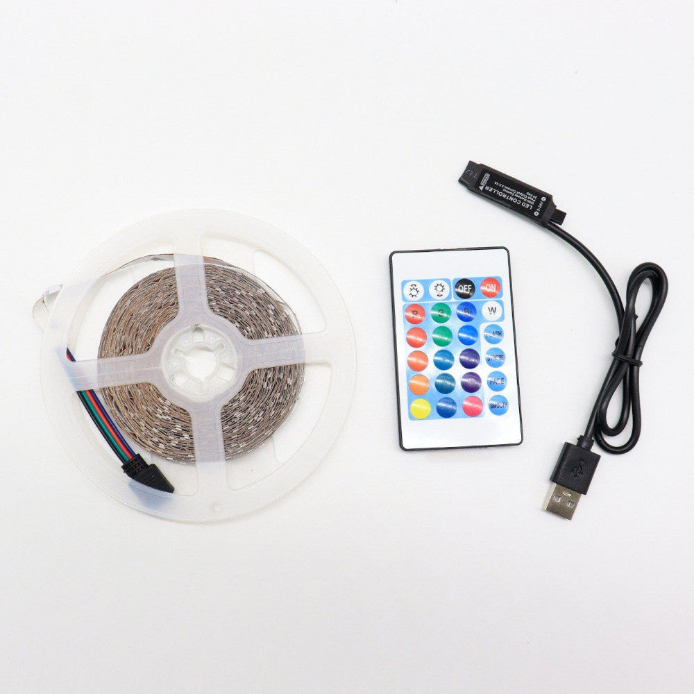 Світлодіодна стрічка 10м, від USB + пульт / Лед стрічка / RGB стрічка / Світлодіодна підсвітка для кімнати