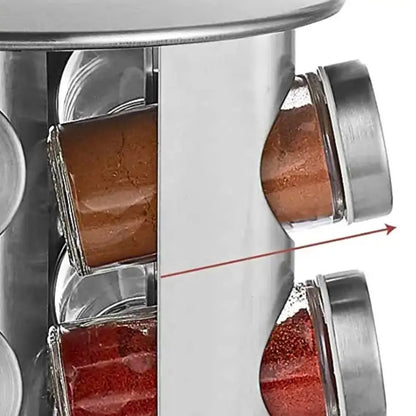 Набір для спецій та приправ 20 баночок (34х18см), з поворотом на 360 / Баночки для спецій / Карусель для спецій