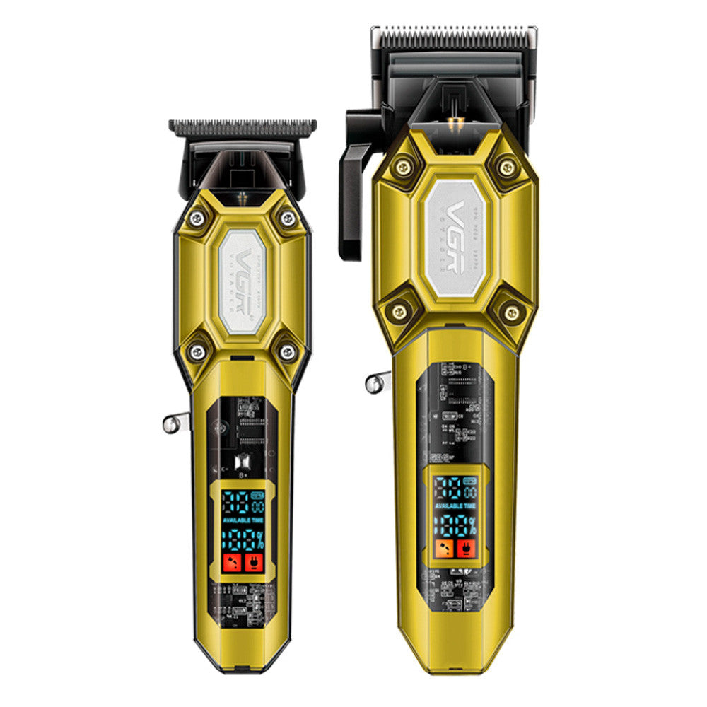 Комплект для стрижки волосся та бороди VGR V-600&900 з USB та 10 насадками / Машинка для стрижки волосся / Чоловічий тример