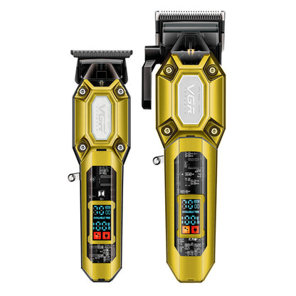 Комплект для стрижки волосся та бороди VGR V-600&900 з USB та 10 насадками / Машинка для стрижки волосся / Чоловічий тример