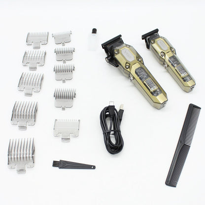 Комплект для стрижки волосся та бороди VGR V-600&900 з USB та 10 насадками / Машинка для стрижки волосся / Чоловічий тример
