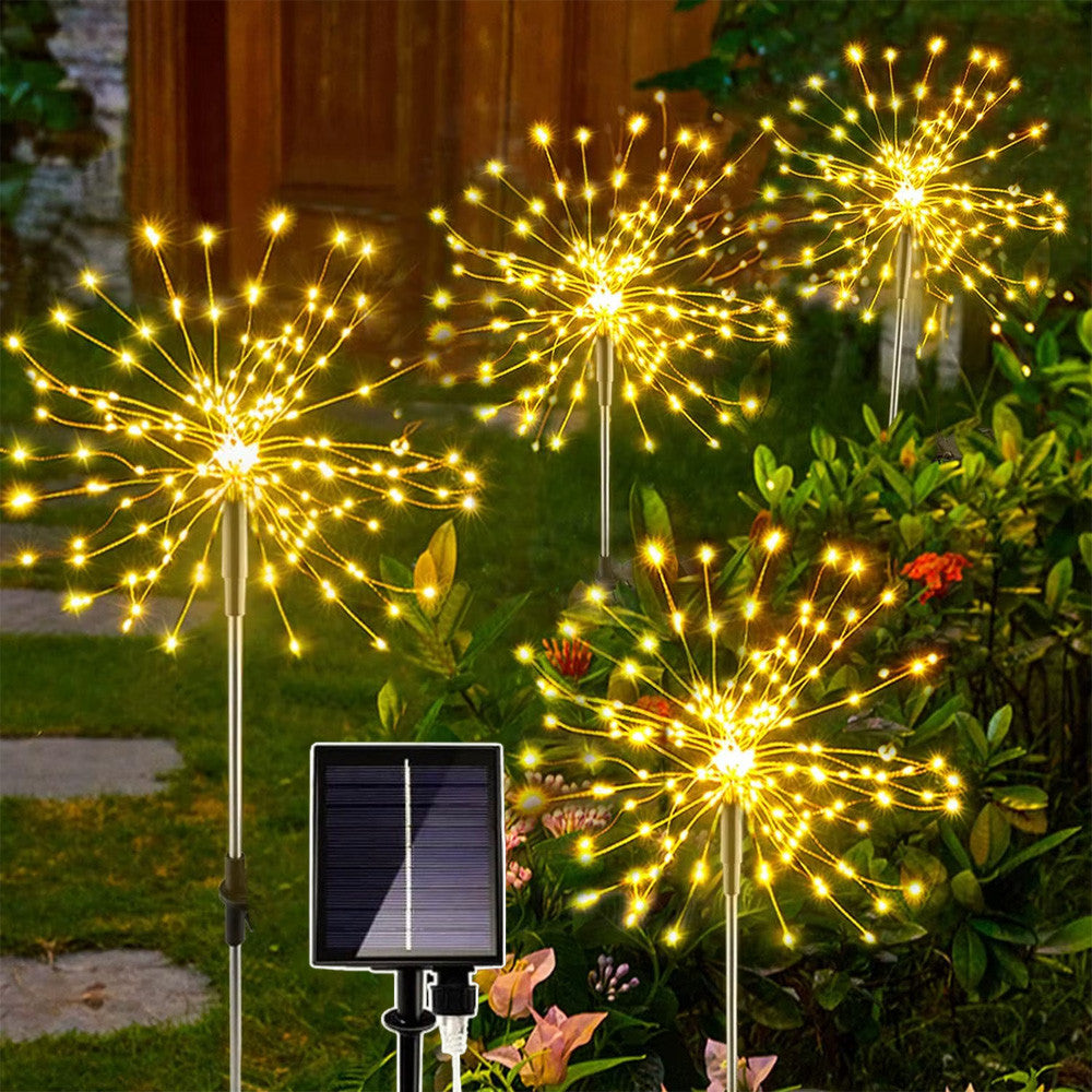 Набір 4шт Садовий світильник на сонячній батареї, 58 см, Кульбаба / LED світильник вуличний