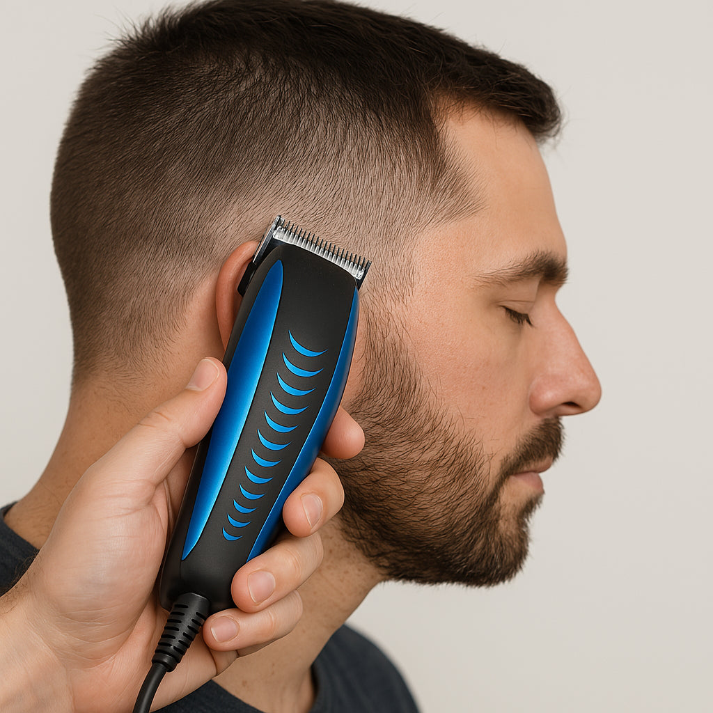 Професійна машинка для стрижки волосся MS 3302 з 4 насадками / Чоловічий тример для стрижки волосся