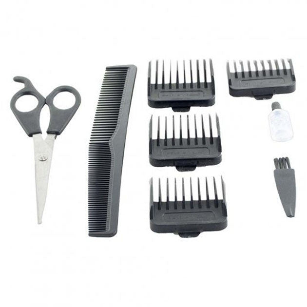 Професійна машинка для стрижки волосся MS 3302 з 4 насадками / Чоловічий тример для стрижки волосся