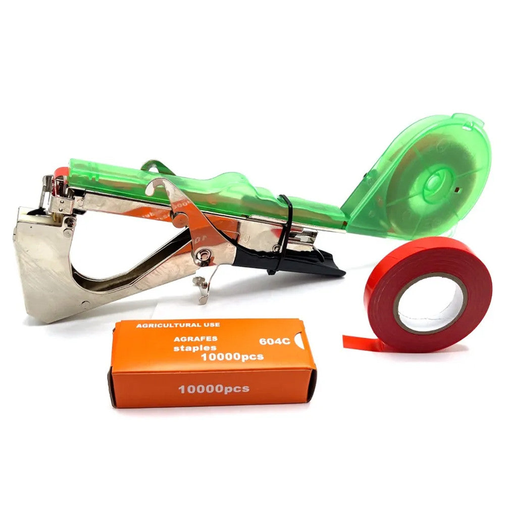 Степлер для підв'язування рослин + стрічка, Tapetool / Садовий степлер-тапенер для підв'язки винограду та овочів