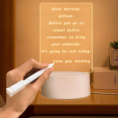 Світильник дошка для нотаток + маркер від USB, (15х10 см) LAMP 3D / Світлодіодний нічник планер для записів