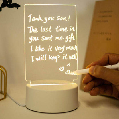 Світильник дошка для нотаток + маркер від USB, (15х10 см) LAMP 3D / Світлодіодний нічник планер для записів