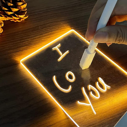 Світильник дошка для нотаток + маркер від USB, (15х10 см) LAMP 3D / Світлодіодний нічник планер для записів